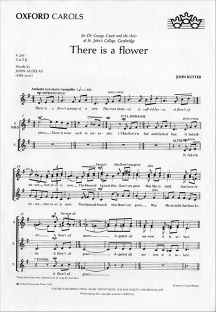 There is a flower 4-Part scores gallery preview page 1