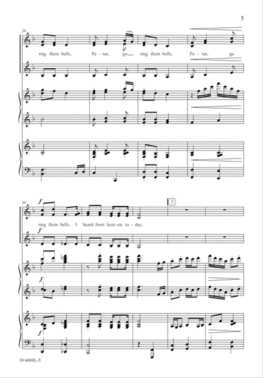 Peter, Go Ring Them Bells SSA scores gallery preview page 5