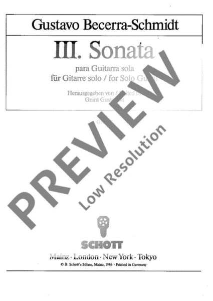 III. Sonata