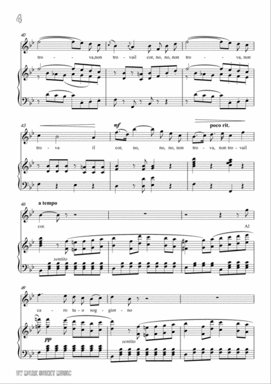 Bellini-Torna,vezzosa fillide in B flat Major,for voice and piano Voice Solo scores gallery preview page 6