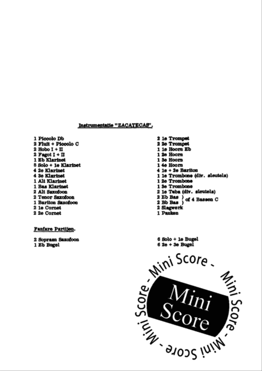 Zacatecas Fanfare Band scores gallery preview page 3