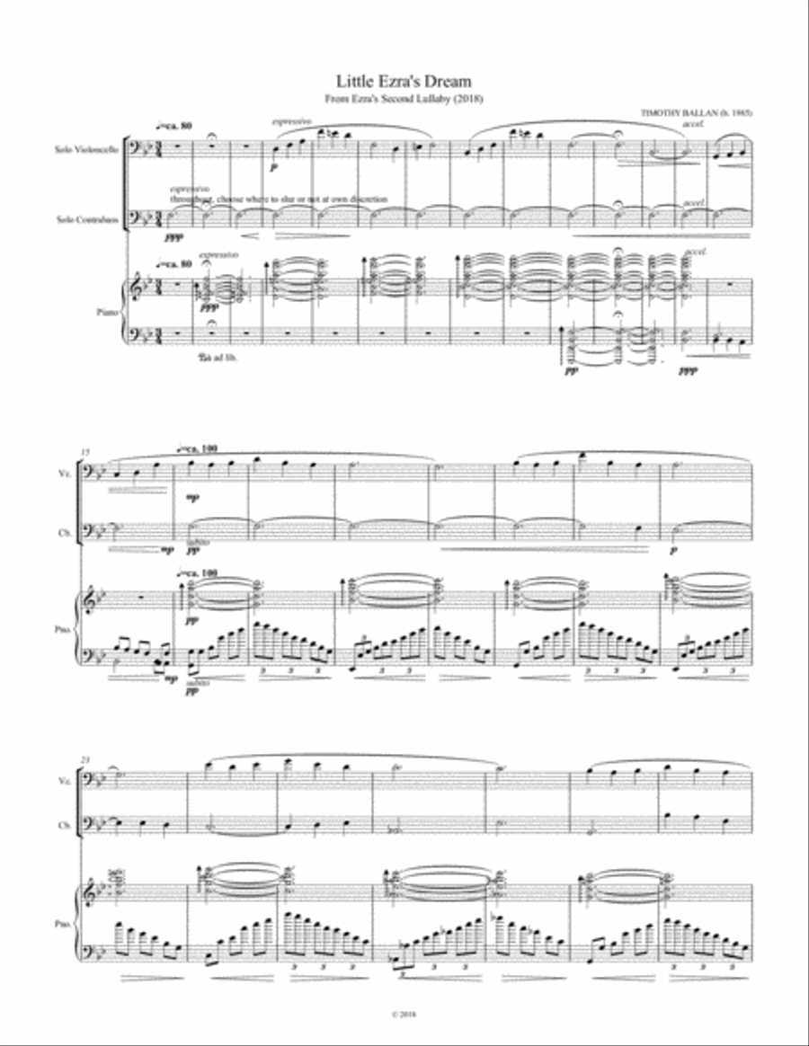 Little Ezra's Dream Small Ensemble scores gallery preview page 1