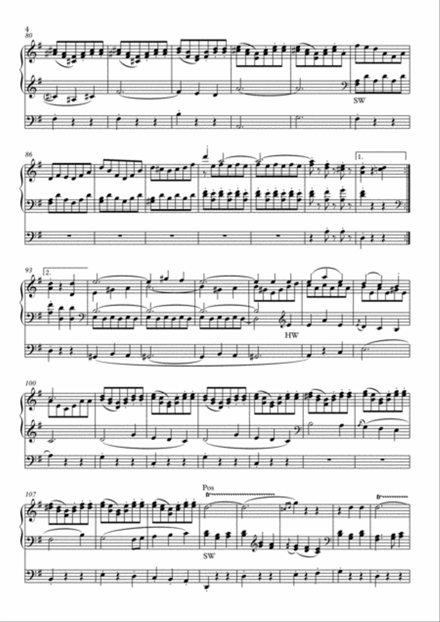 F. Mendelssohn Allegro vivace 2nd mvmt from Symphony No. 5 'Reformation' Organ Solo scores gallery preview page 4