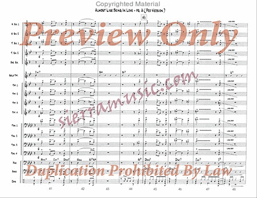 Almost Like Being in Love (Pro) Big Band scores gallery preview page 7