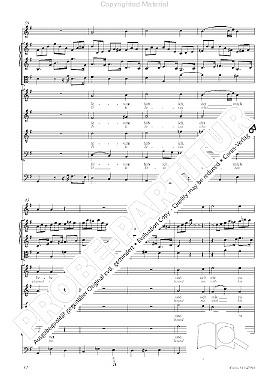 Heart and mouth and thought and action (Herz und Mund und Tat und Leben) (Herz und Mund und Tat und Leben) 4-Part scores gallery preview page 34