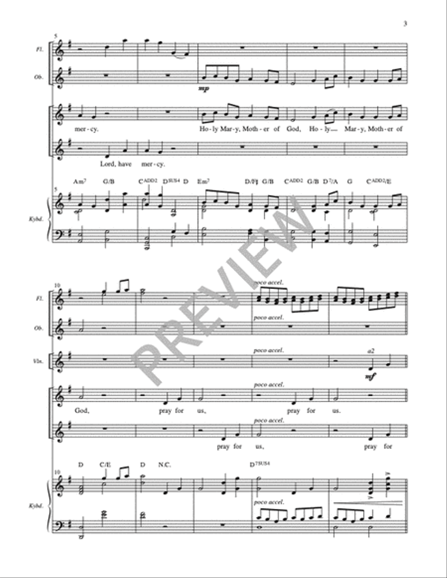 The Litany of the Saints for the Easter Vigil and for Baptism - Full Score and Parts Flute scores gallery preview page 4