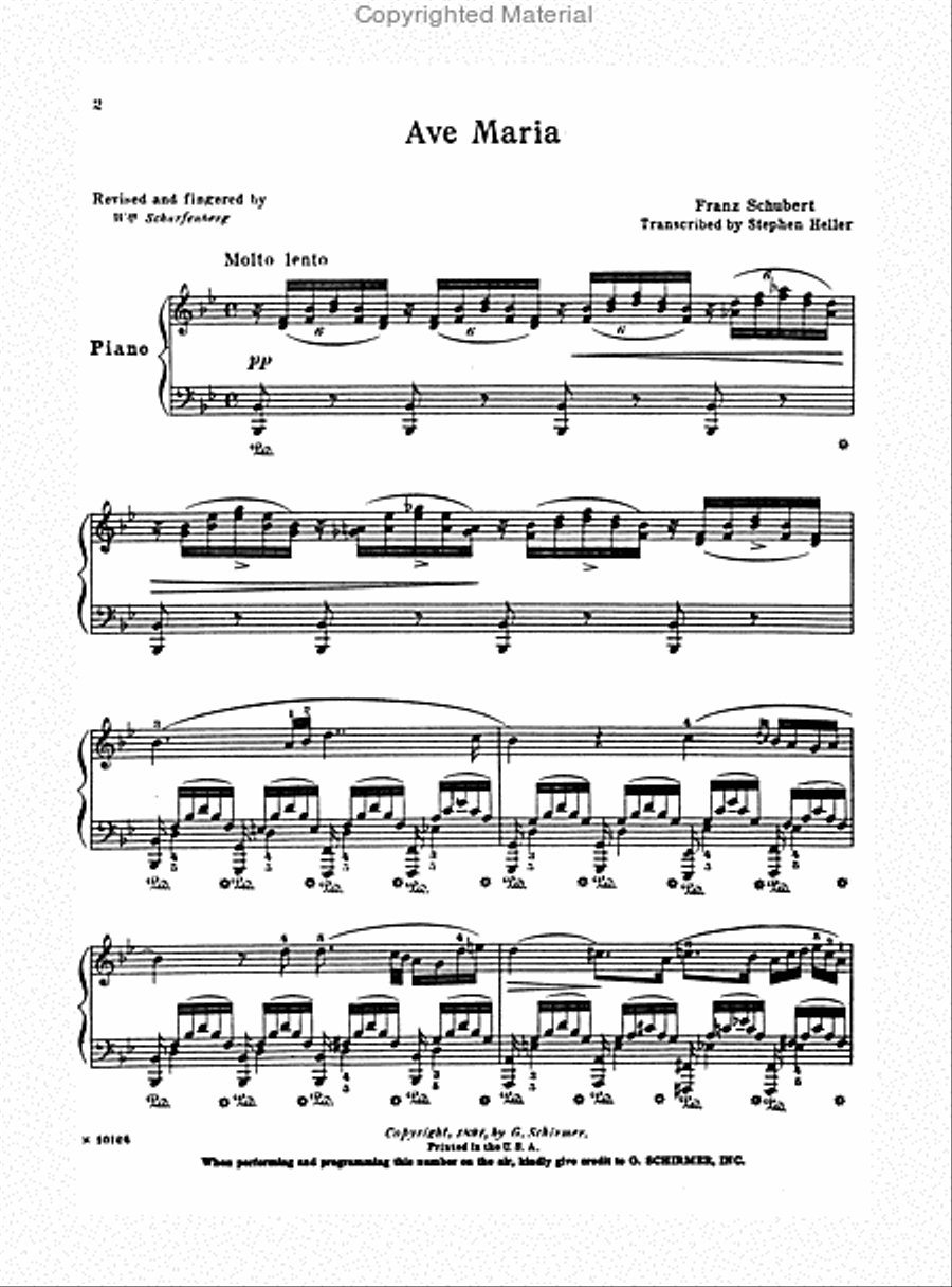 Ave Maria – Piano Solo Piano Solo scores gallery preview page 2