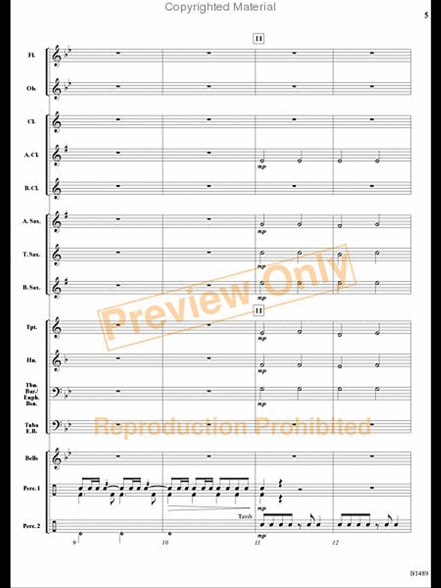 Quest of the Knights Templar Concert Band scores gallery preview page 4