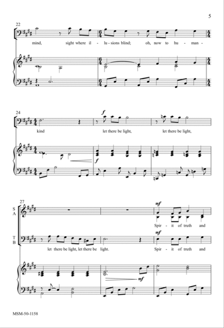 Let There Be Light Let There Be Light 4-Part scores gallery preview page 5