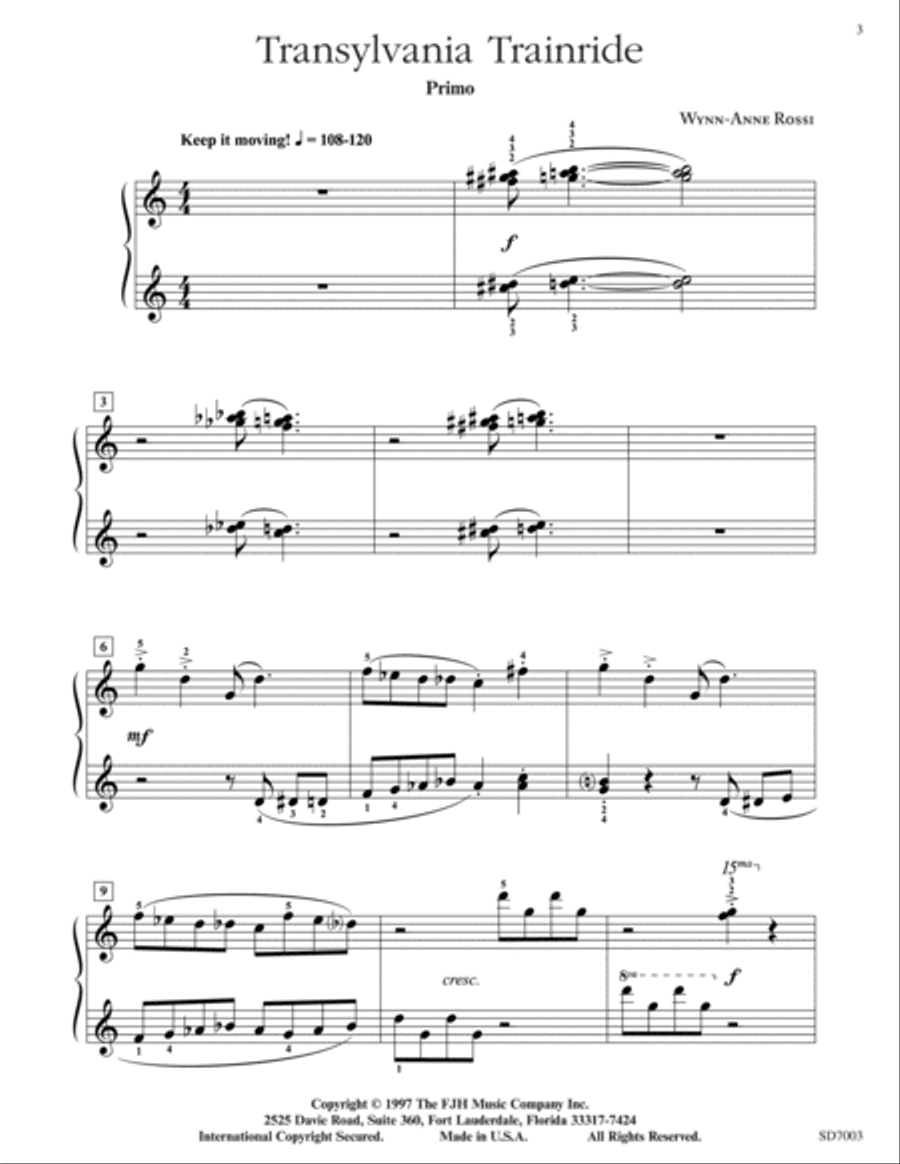Transylvania Trainride Transylvania Trainride Piano Solo scores gallery preview page 3
