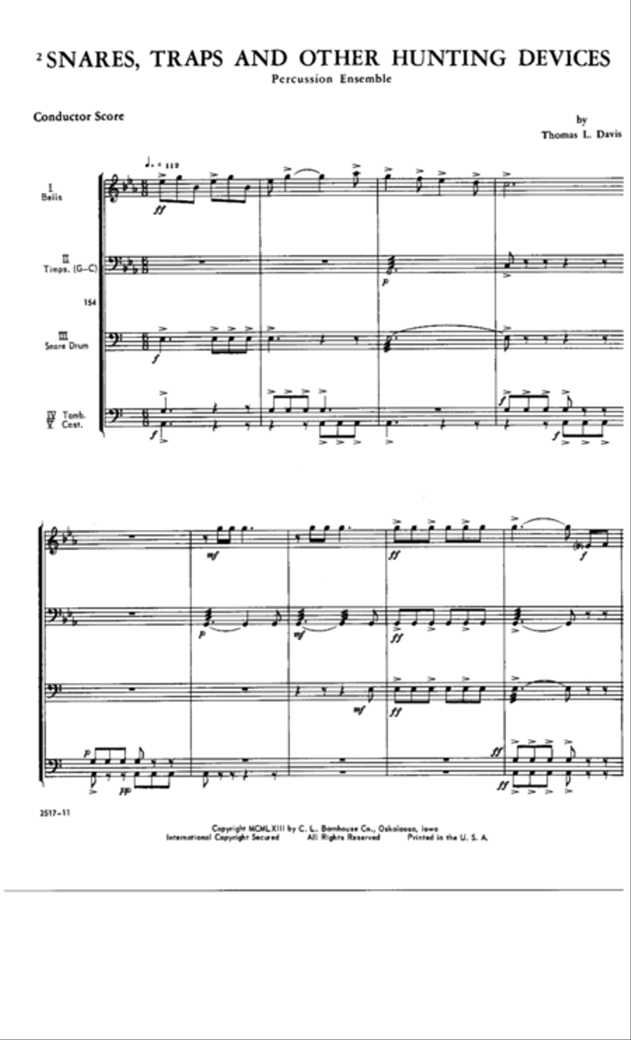 Snares, Traps & Other Hunting Devices Percussion Ensemble scores gallery preview page 2