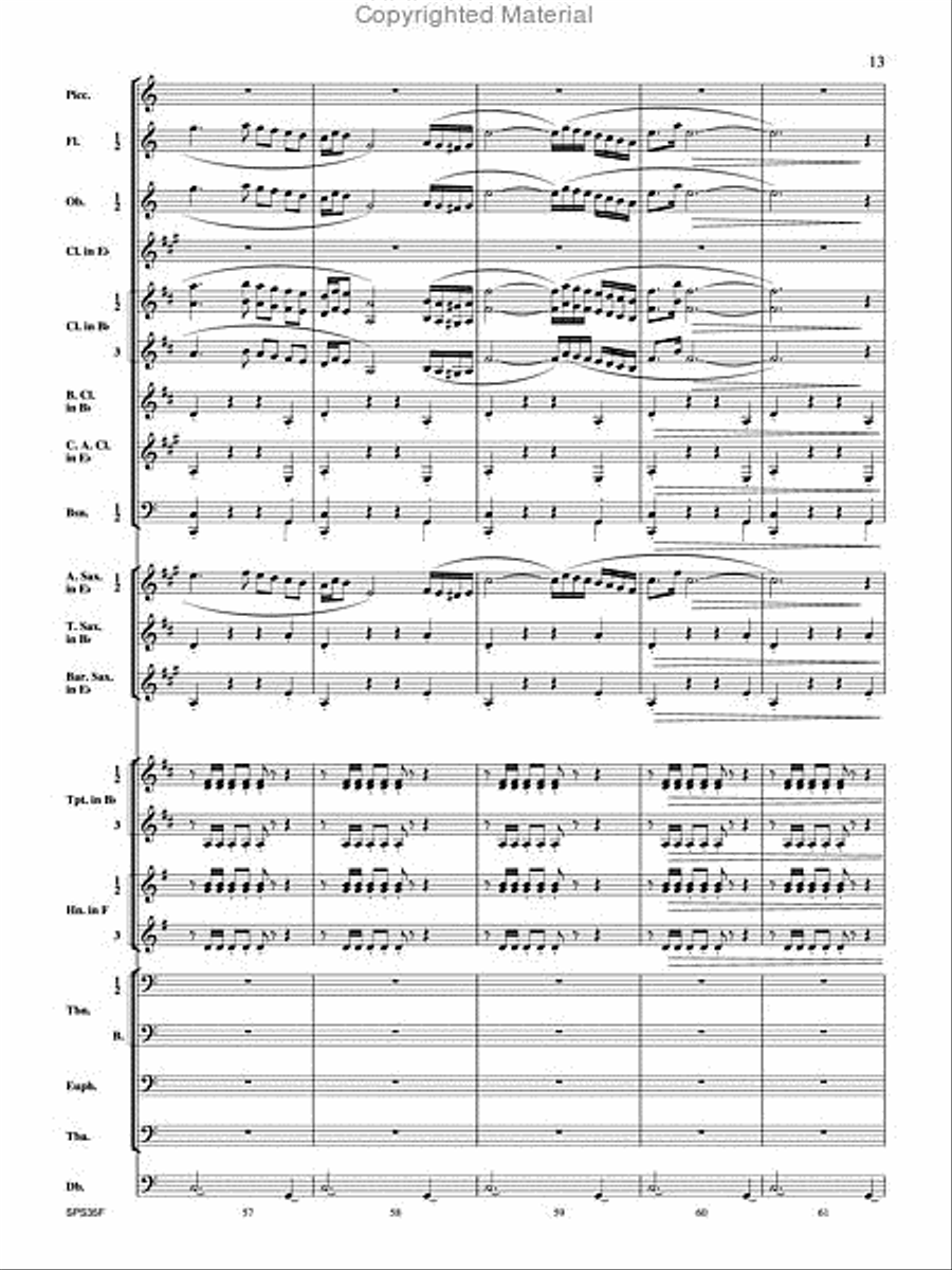 Procession of the Academics Concert Band scores gallery preview page 14