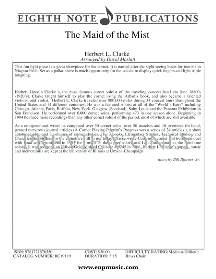 The Maid of the Mist Small Ensemble scores gallery preview page 2