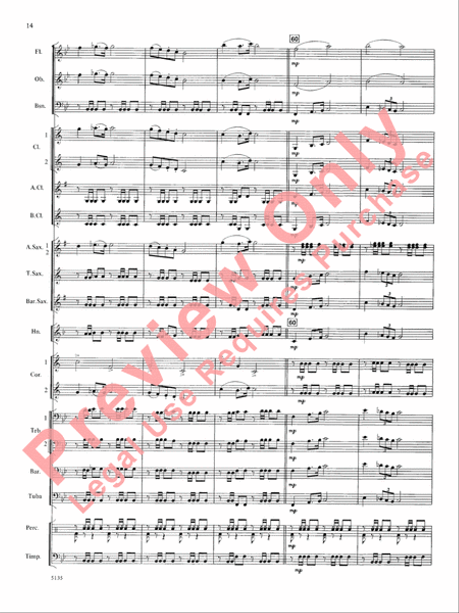 Procession of the Sardar Concert Band scores gallery preview page 15