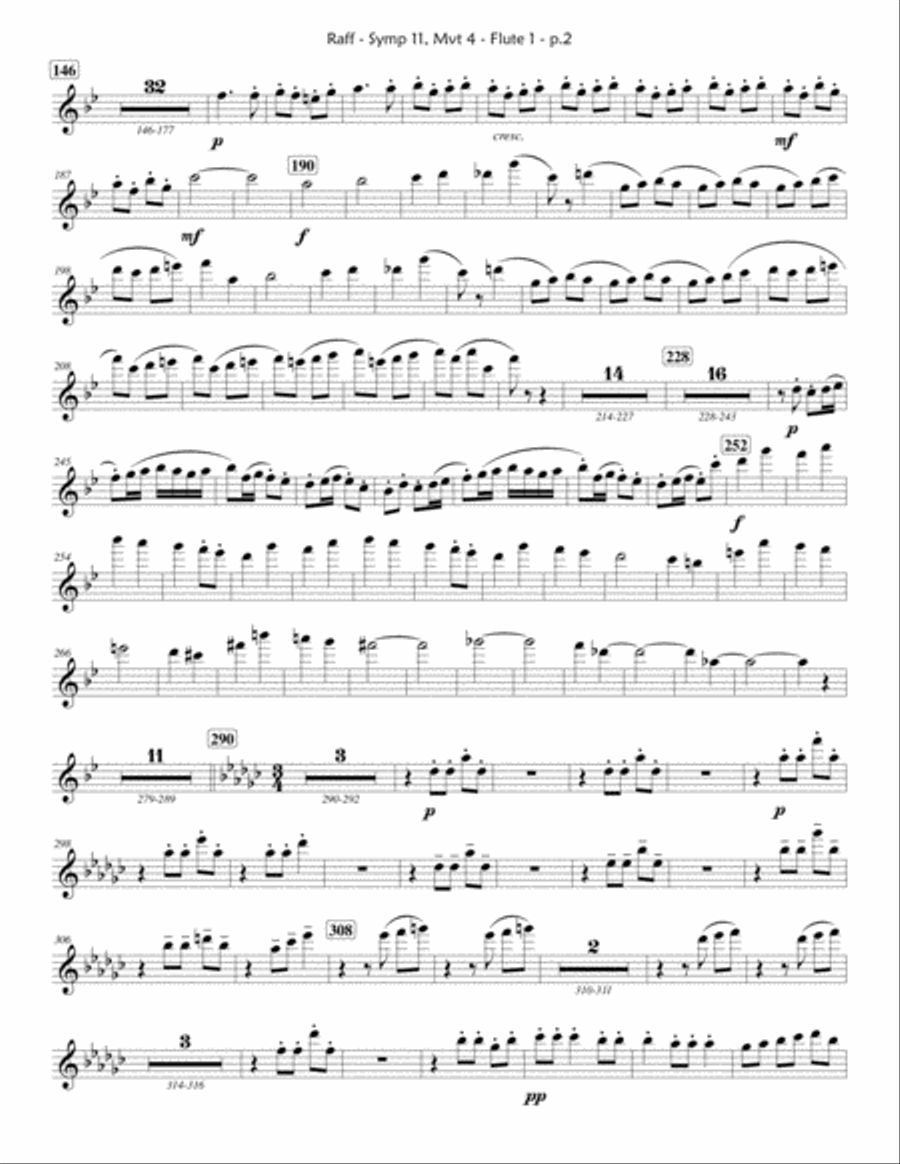 Joachim Raff - Winter Symphony Mvt.4 (Carnival) - PARTS ONLY Concert Band scores gallery preview page 6