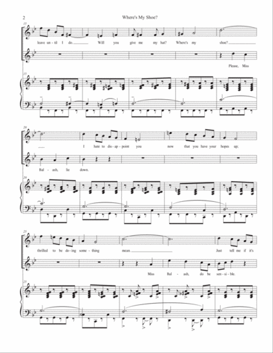 Where's My Shoe? Vocal Duet scores gallery preview page 2