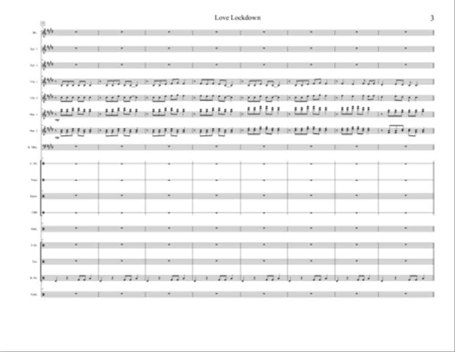 Love Lockdown Percussion scores gallery preview page 3