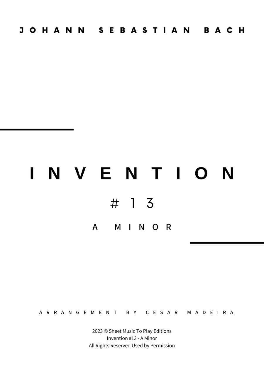 Invention No.13 in A Minor - Violin and Cello (Full Score and Parts) String Duet scores gallery preview page 2