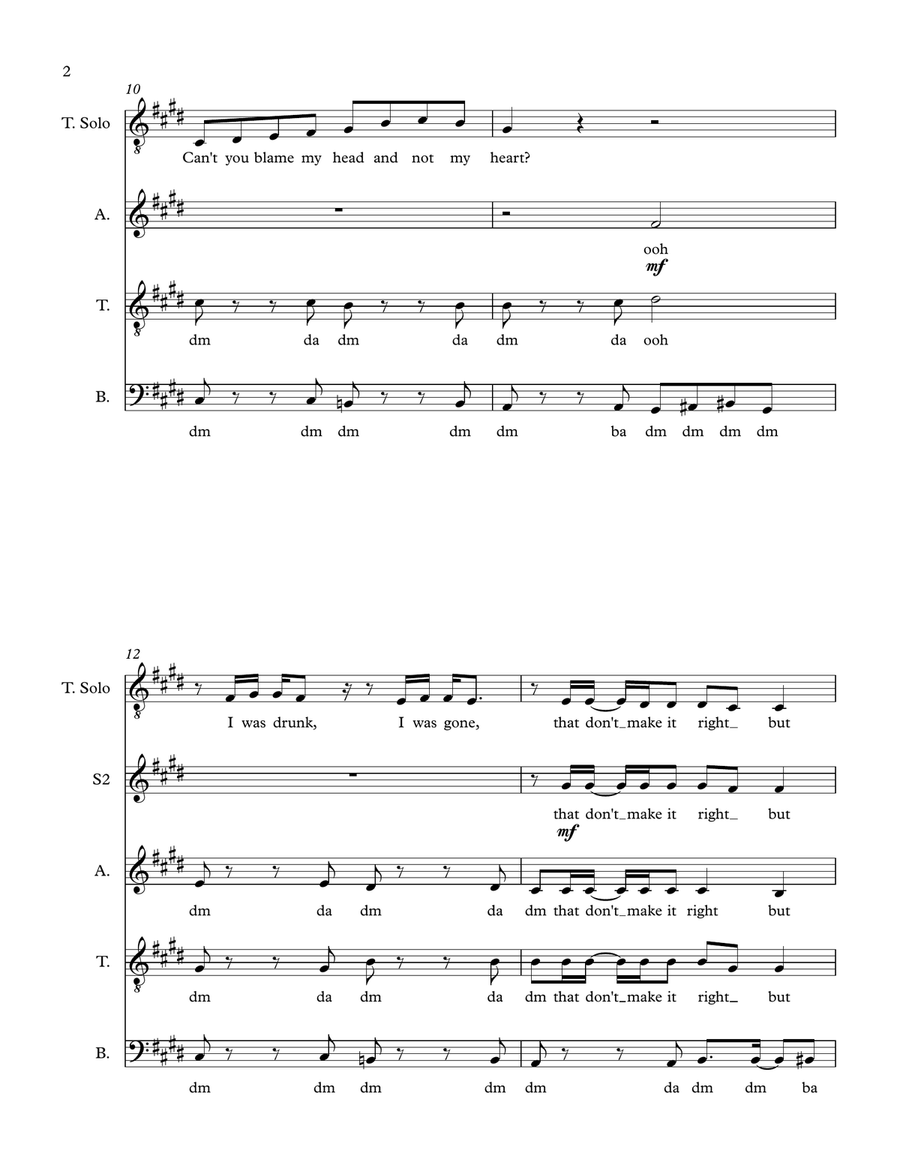 How Long Divisi scores gallery preview page 2