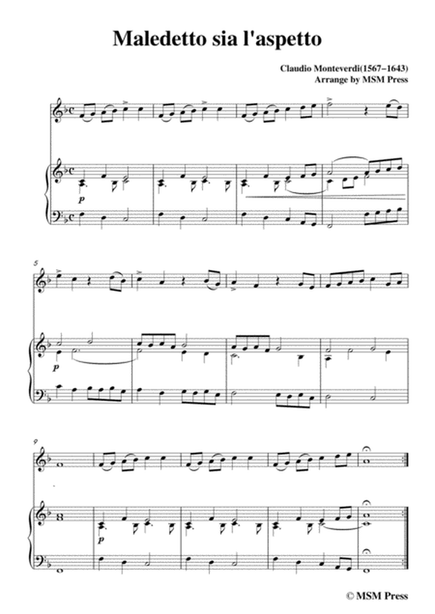 Monteverdi-Maledetto sia l'aspetto, for Flute and Piano image number null