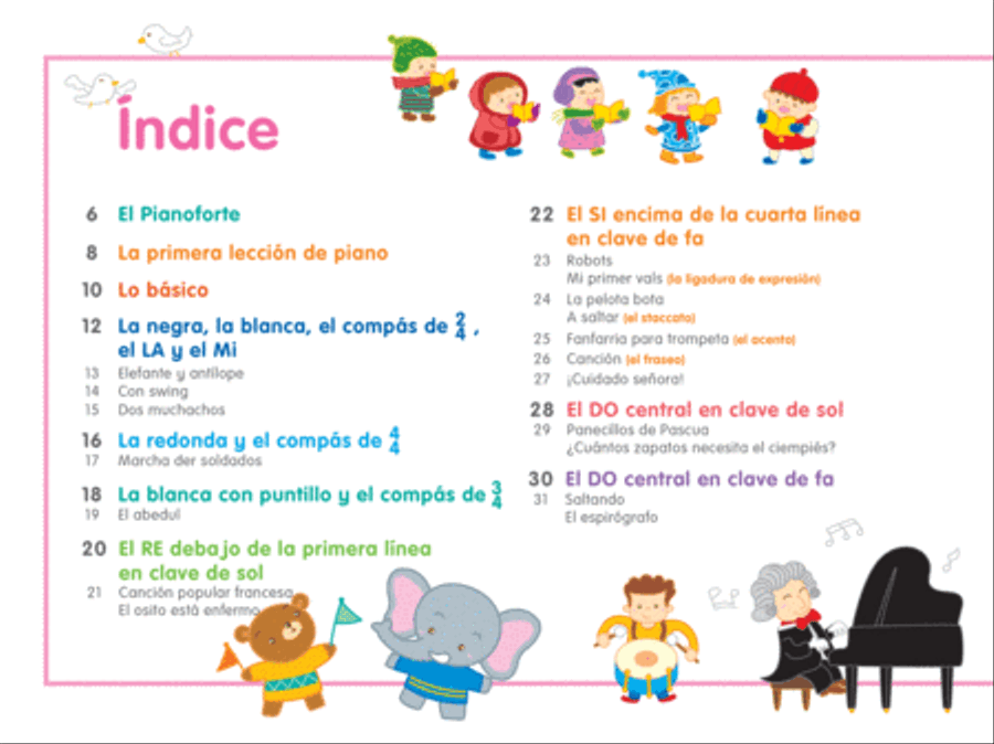 Poco Piano para Niños, Book 1 Piano Method scores gallery preview page 5