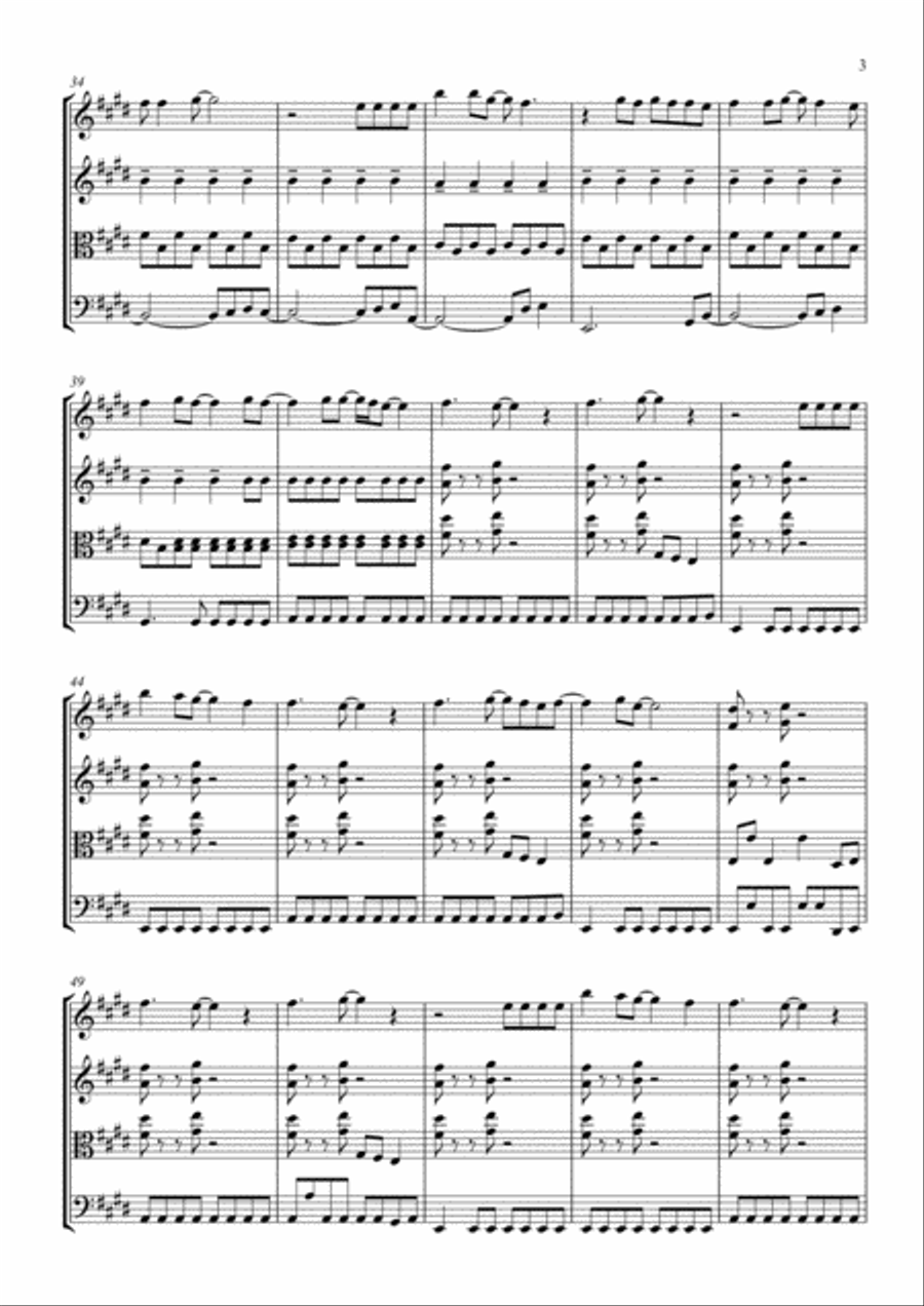 Don't Stop Believin' String Quartet scores gallery preview page 3