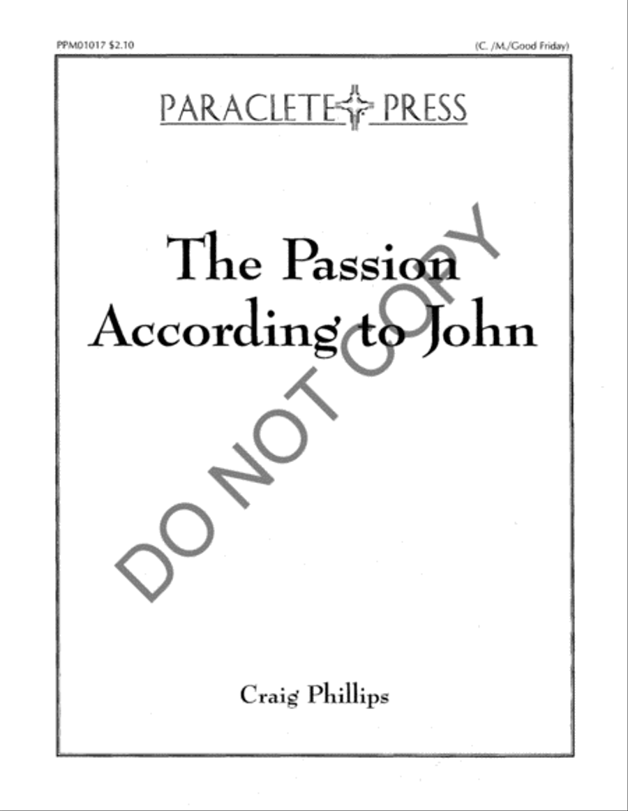 The Passion According to John A Cappella scores gallery preview page 2