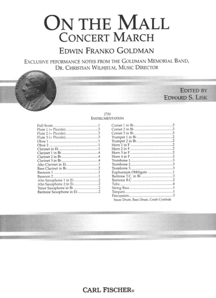 On the Mall (Concert March) by Edwin Franko Goldman Concert Band - Sheet Music