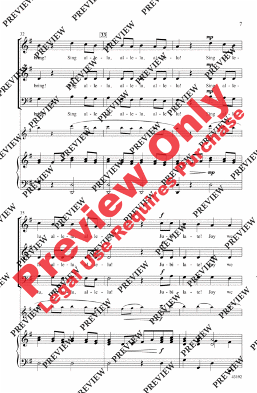 Jubilate! Joy We Bring! 3-Part scores gallery preview page 7