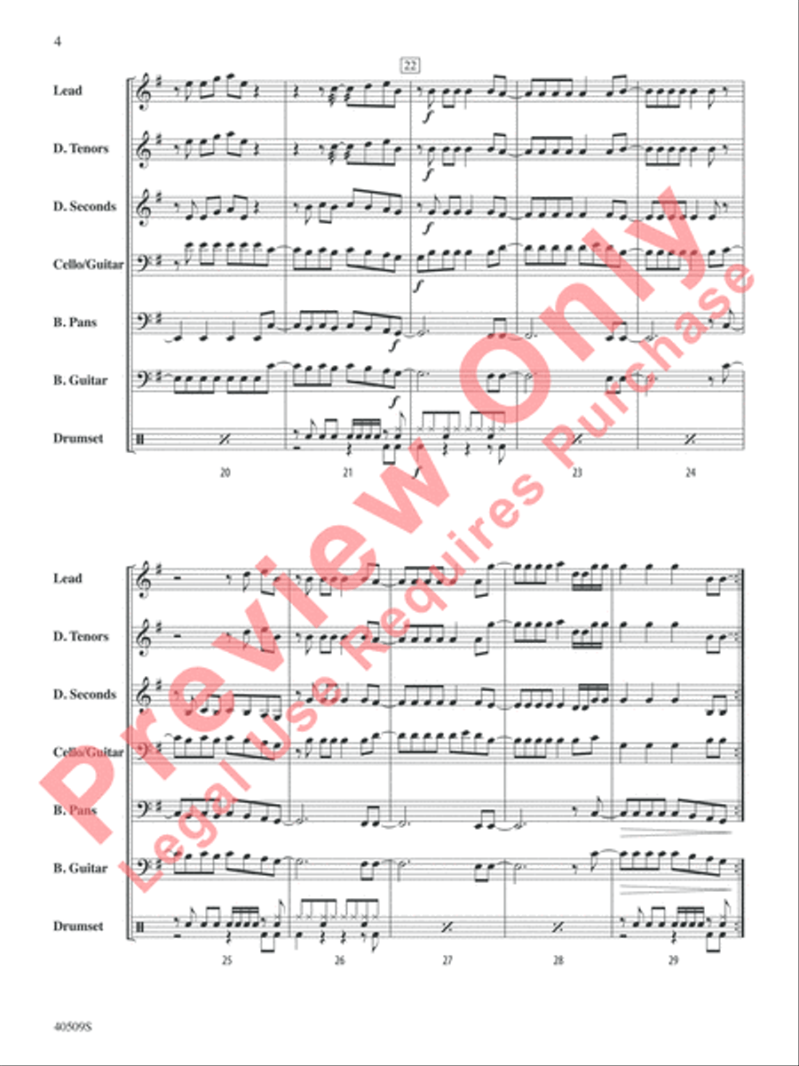 Any Way You Want It Steel Drum Band scores gallery preview page 5