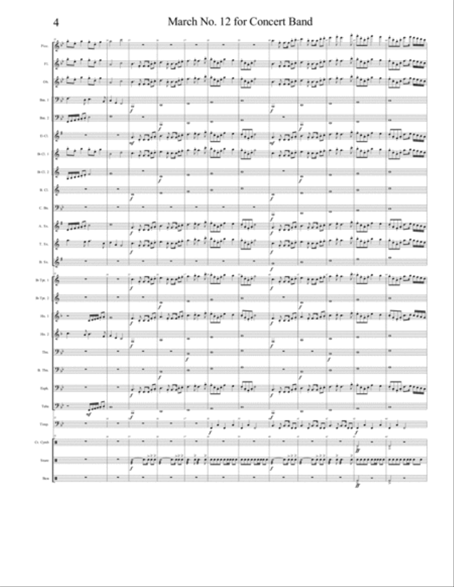 March No. 12 for Concert Band Concert Band scores gallery preview page 4