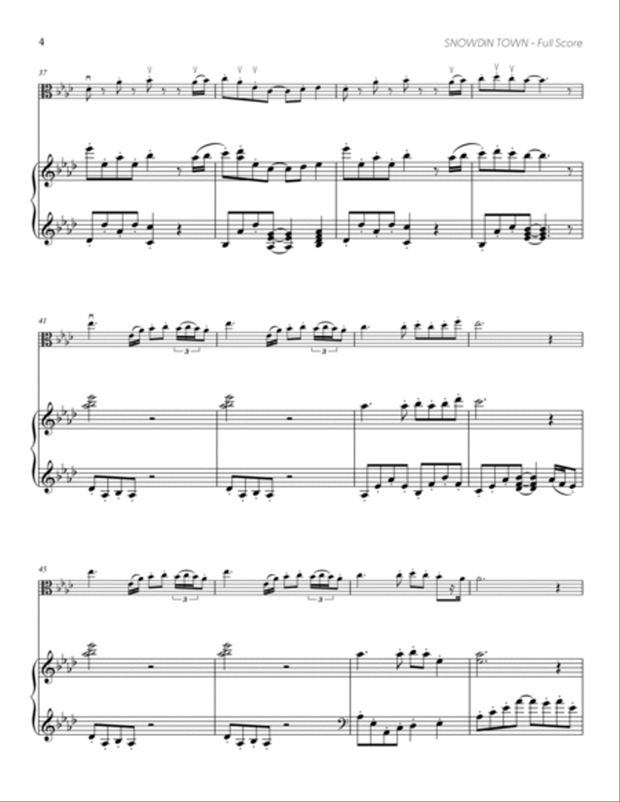 Snowdin town (from UNDERTALE) (for Solo Viola with Piano Accompaniment) Piano Accompaniment scores gallery preview page 5
