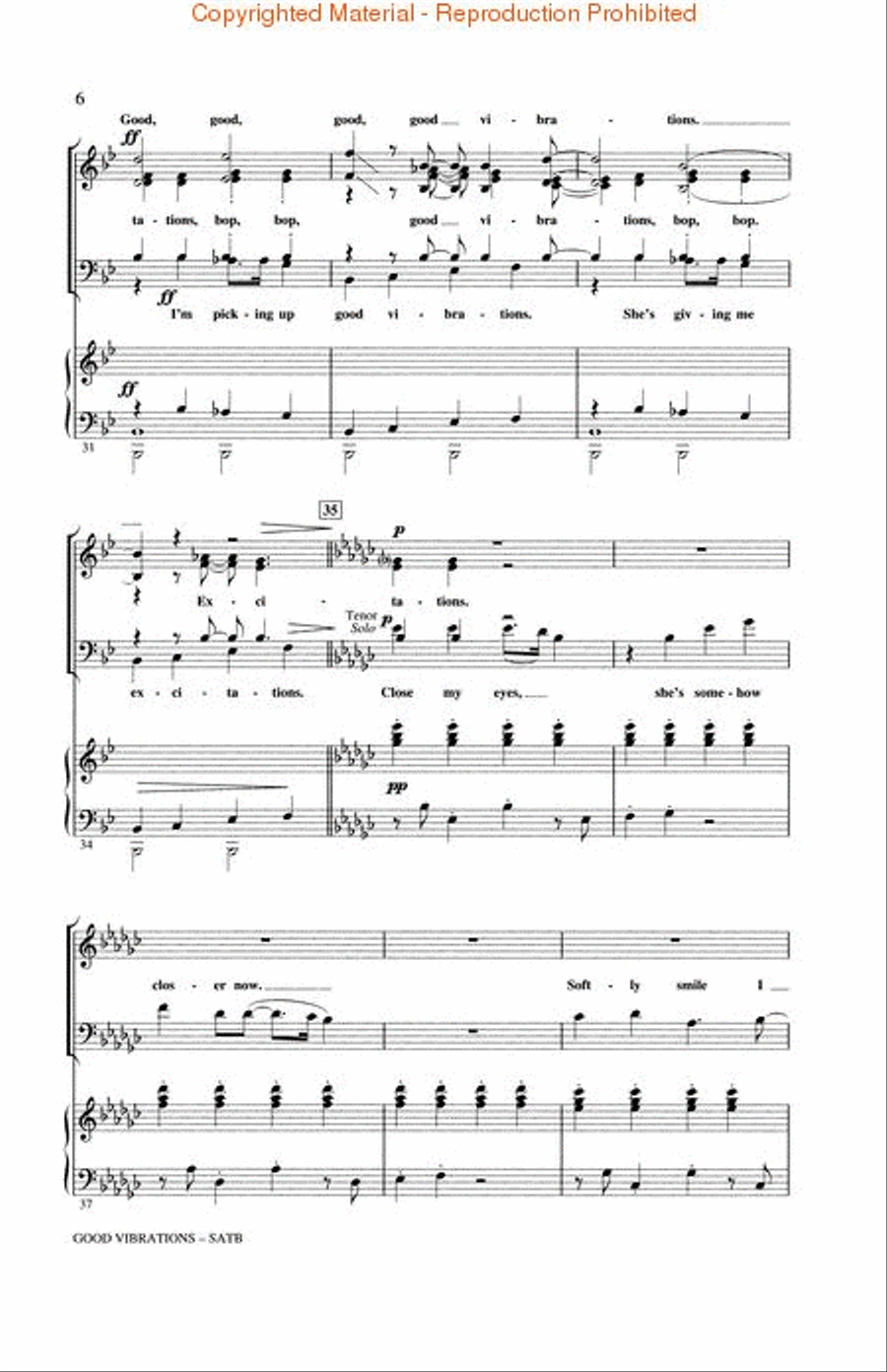 Good Vibrations 4-Part scores gallery preview page 3