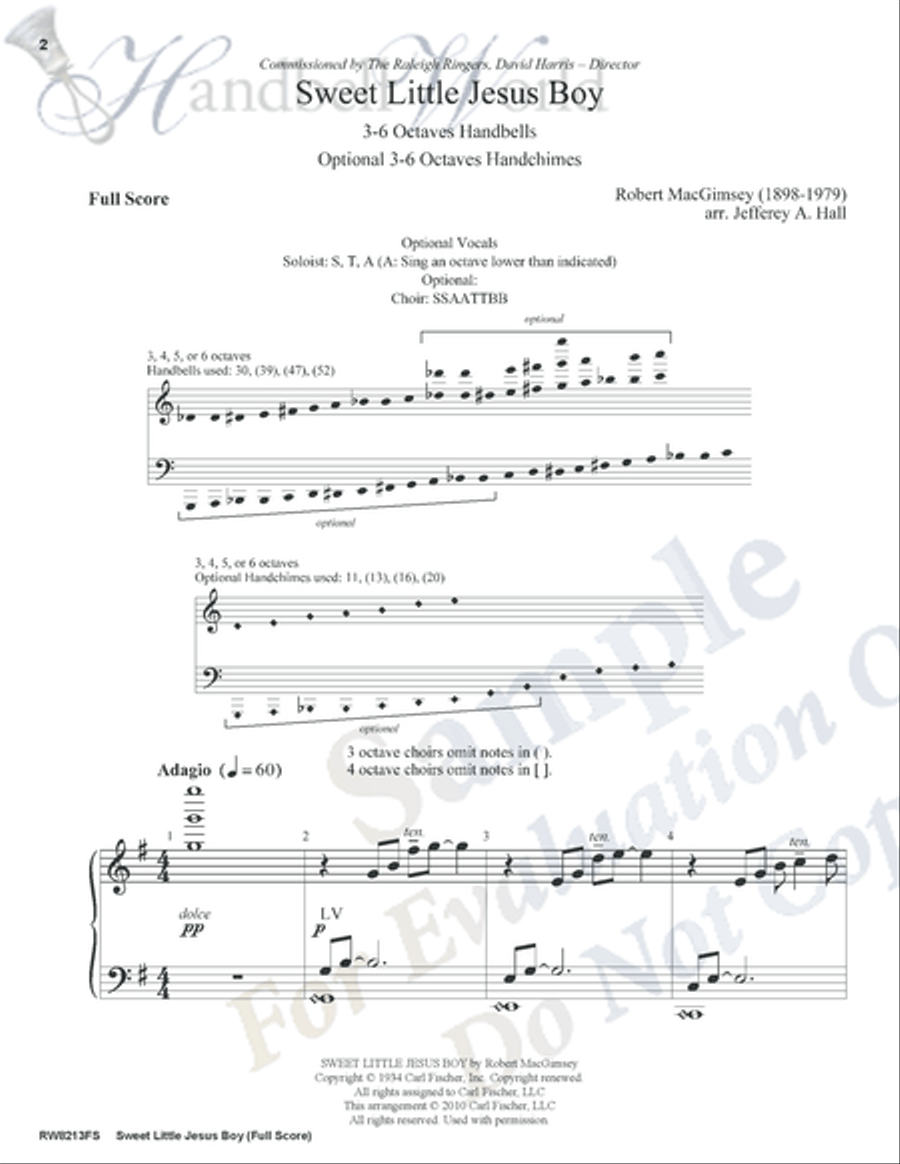 Sweet Little Jesus Boy 5-Octaves scores gallery preview page 2