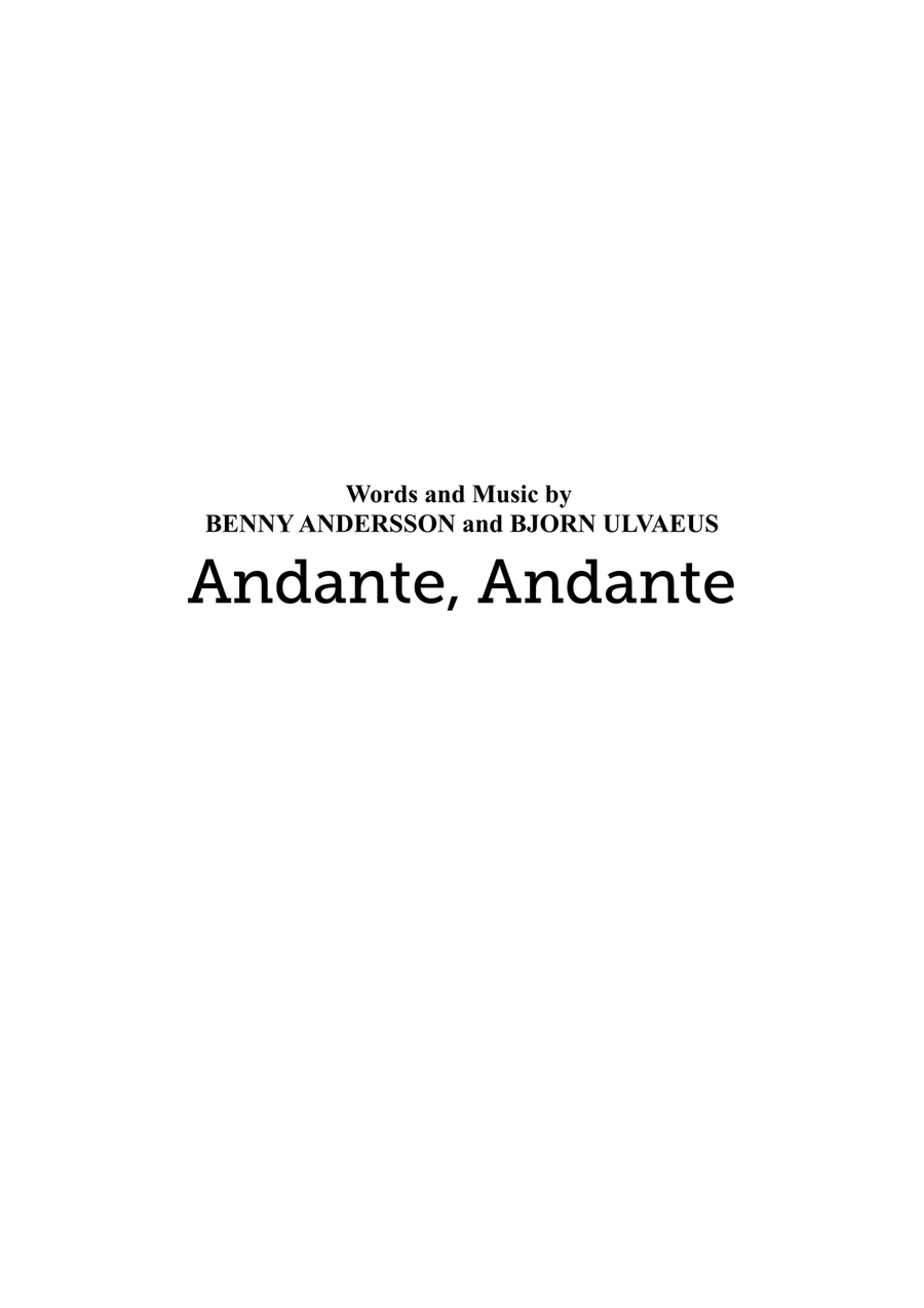 Andante, Andante Andante, Andante 4-Part scores gallery preview page 1