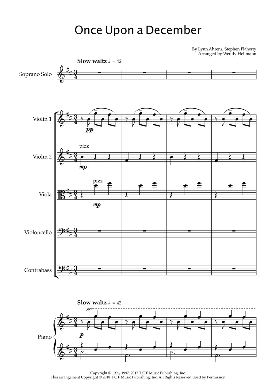 Once Upon A December Large Ensemble scores gallery preview page 1