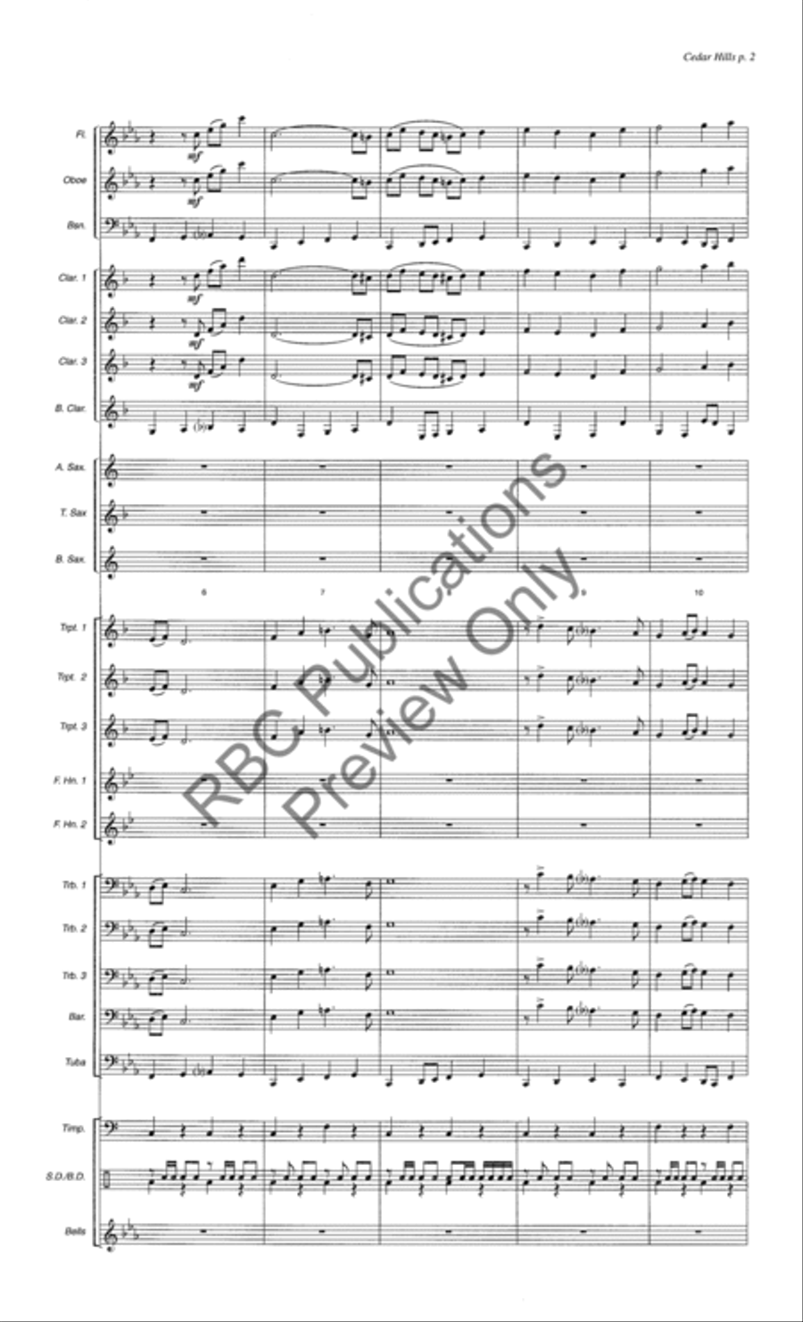 Cedar Hills Cedar Hills Concert Band scores gallery preview page 5
