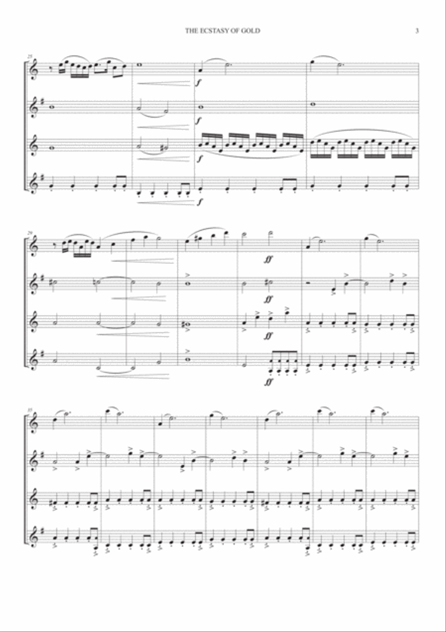 The Ecstasy Of Gold from THE GOOD, THE BAD AND THE UGLY Woodwind Quartet scores gallery preview page 5