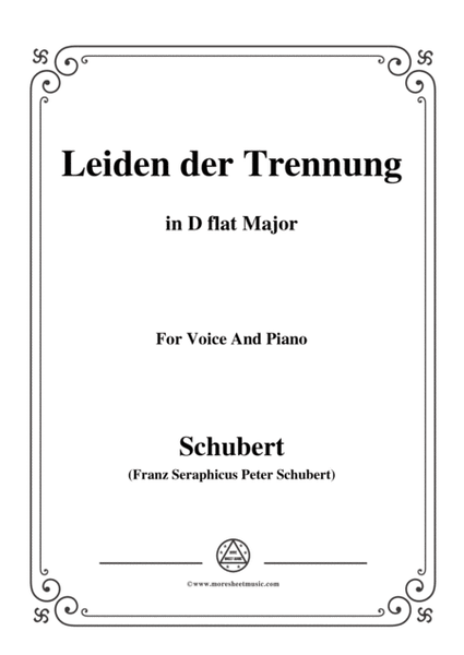 Schubert-Leiden der Trennung,in D flat Major,for Voice&Piano image number null