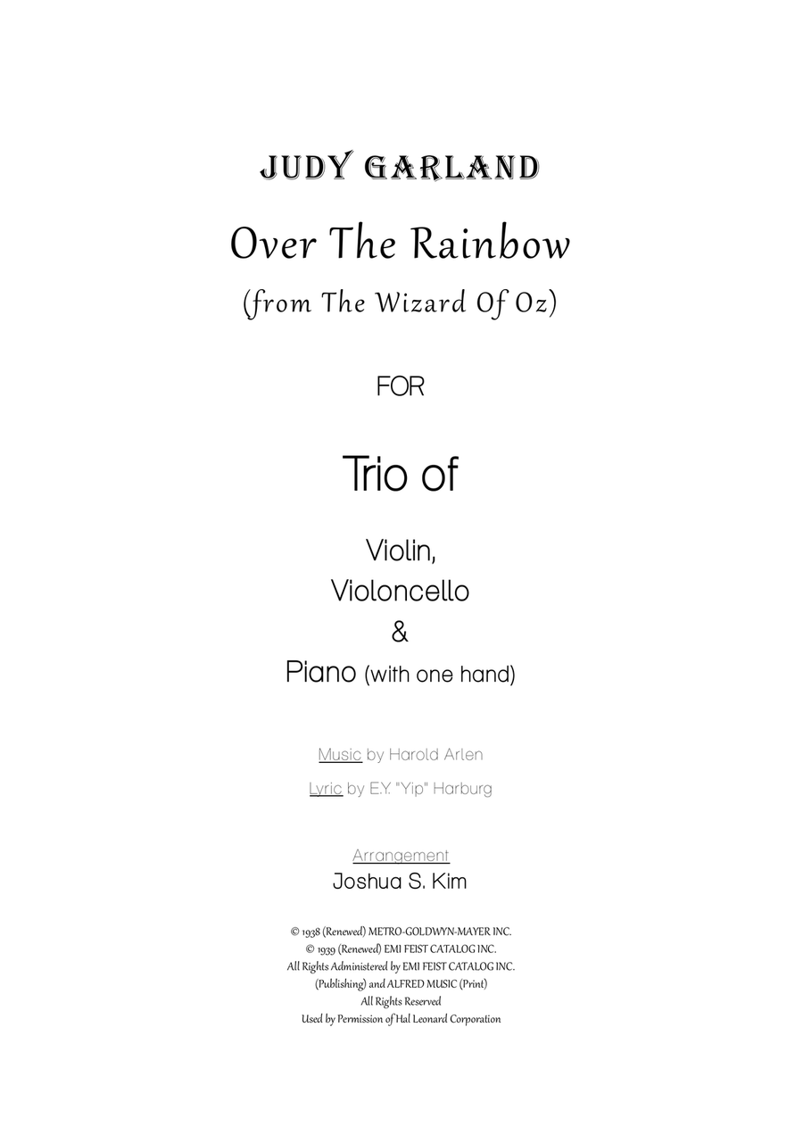 Over The Rainbow (from The Wizard Of Oz) Piano Trio scores gallery preview page 1