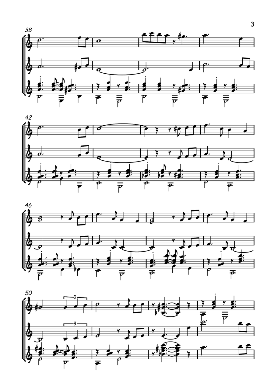 Manha do carnaval Guitar Trio ( score & parts ) Chamber Orchestra scores gallery preview page 3