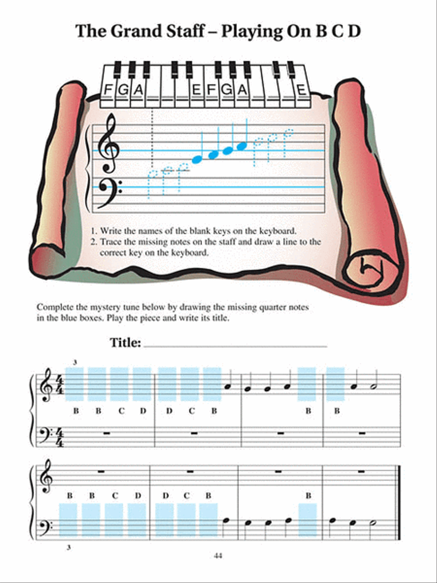 All-in-One Piano Lessons Book D Piano Method scores gallery preview page 3