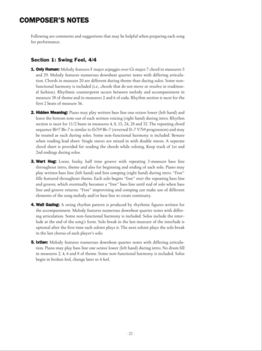 The Music of Hal Crook Piano scores gallery preview page 5