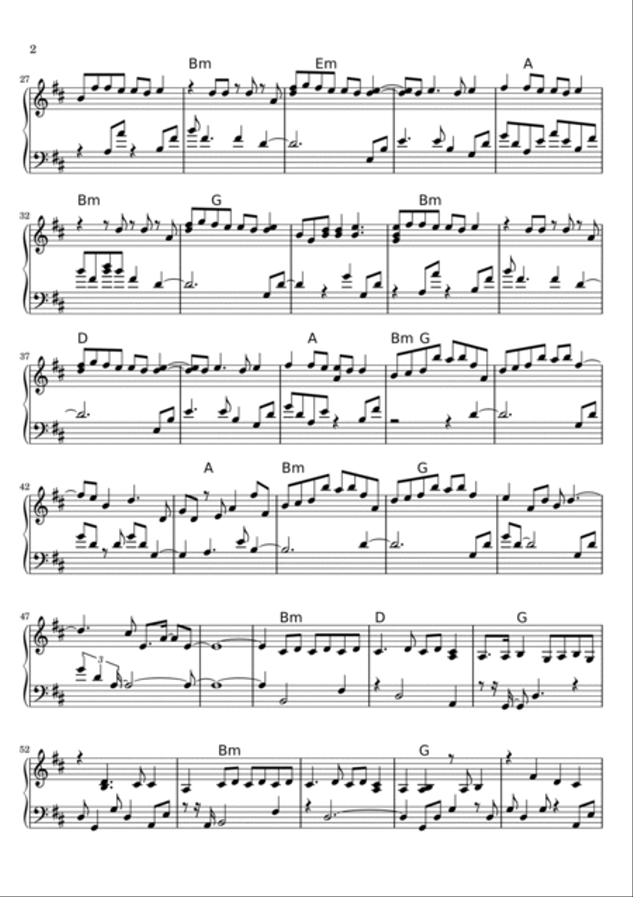 Bad Habits Piano Solo scores gallery preview page 2
