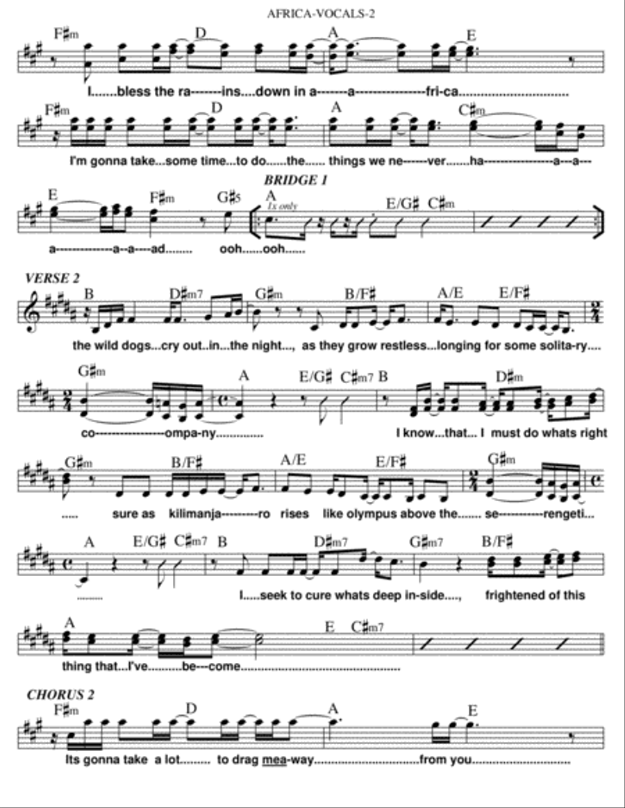 Africa Africa Voice Solo scores gallery preview page 2