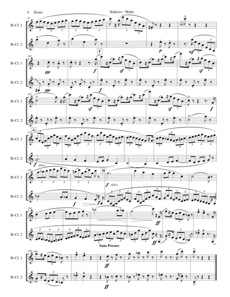 Chabrier - clarinet duet - Scherzo from Suite Pastorale image number null