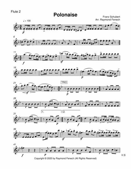 Polonaise - F. Schubert - Flute Choir Quartet - Chamber music - Intermediate image number null