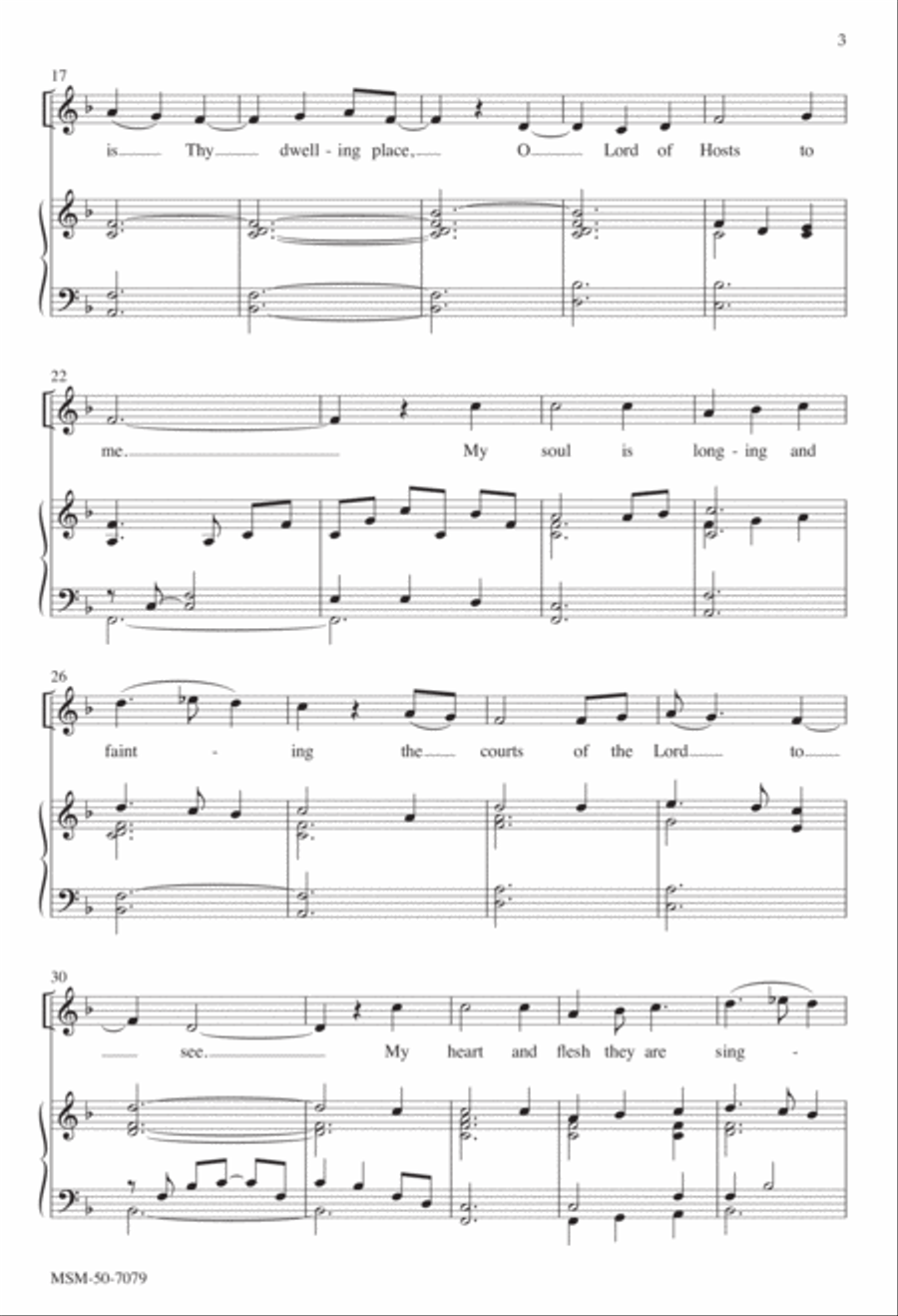 How Lovely Is Thy Dwelling Place 4-Part scores gallery preview page 3