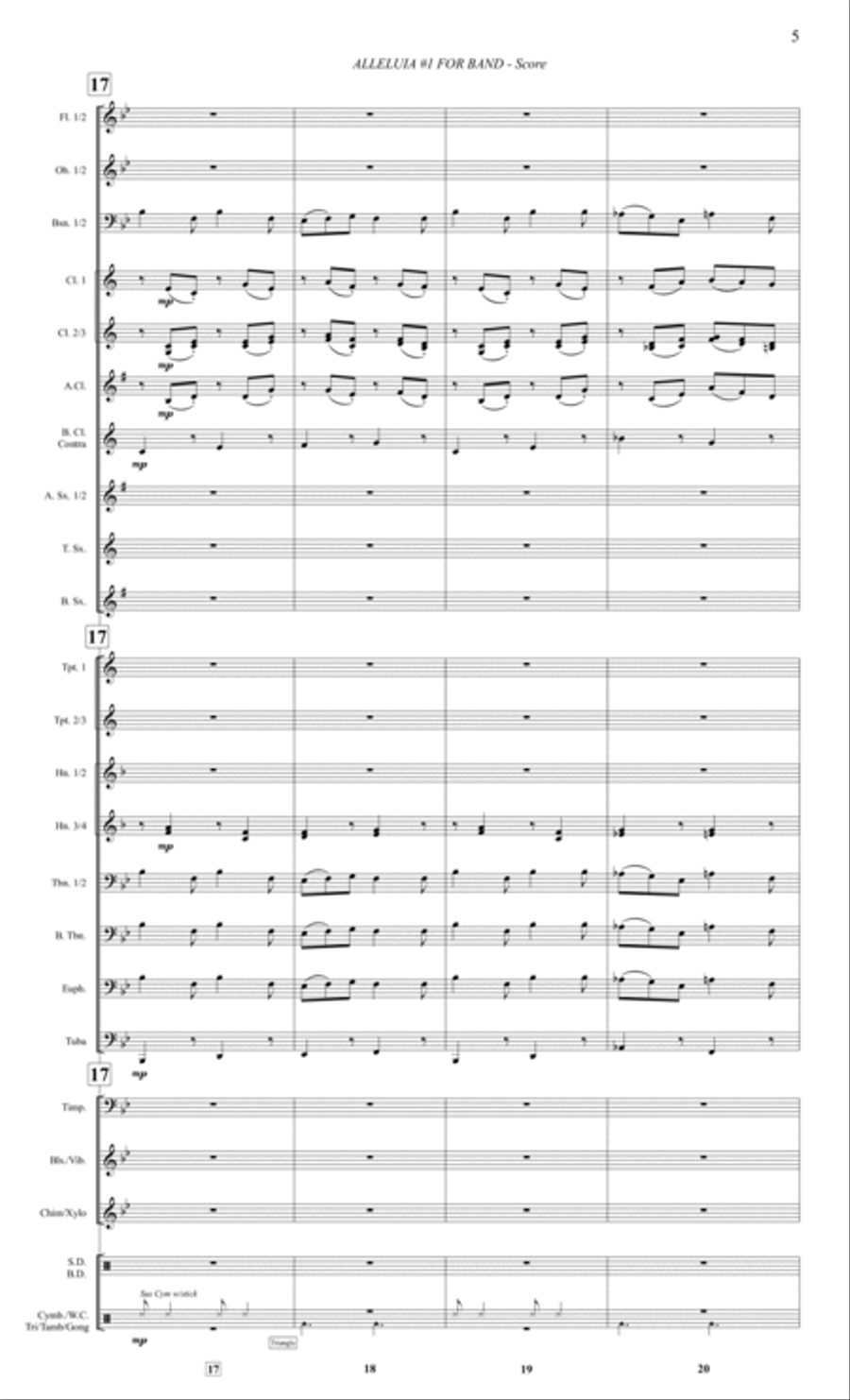 Alleluia No. 1 For Band Concert Band scores gallery preview page 6