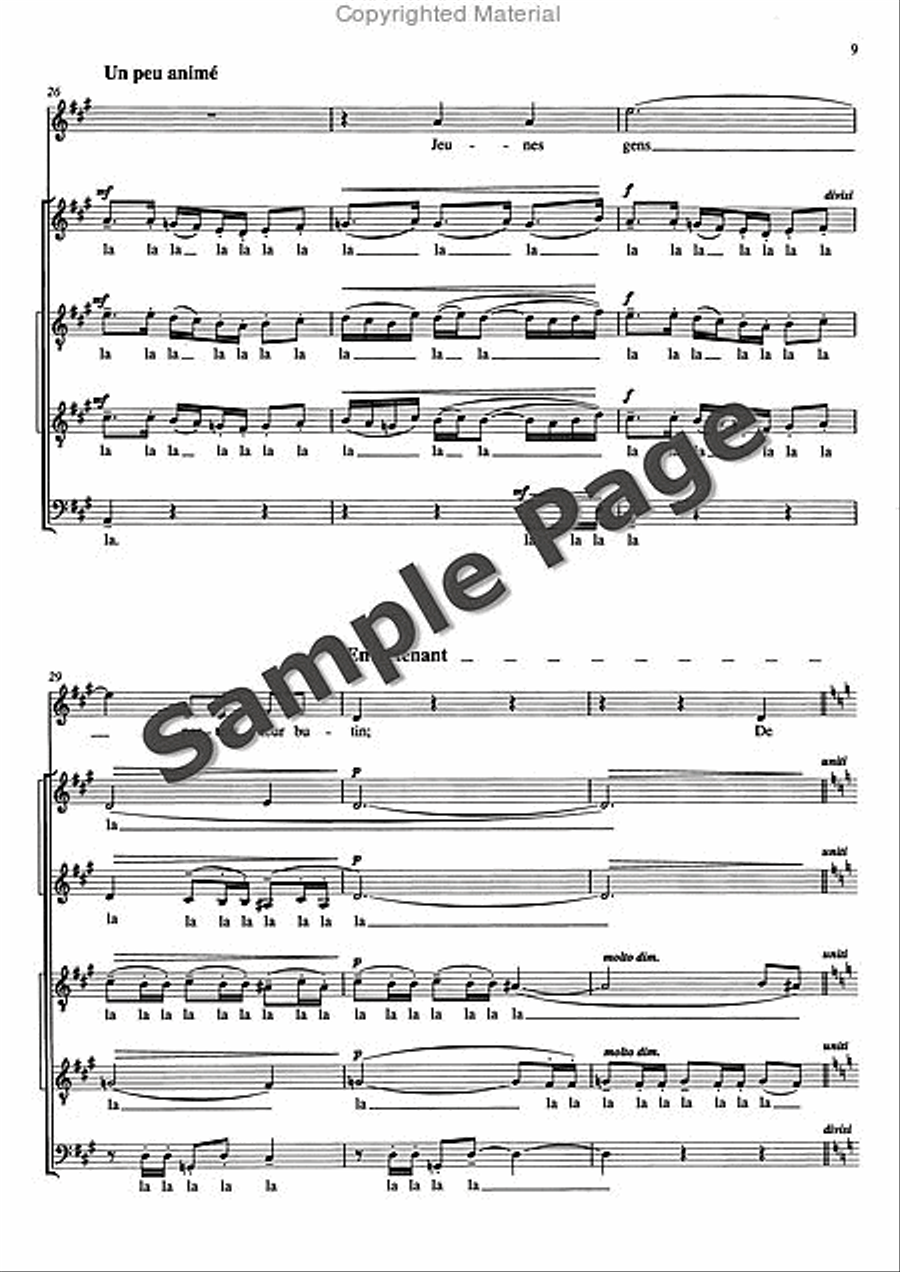 3 Songs of Charles d'Orleáns 4-Part scores gallery preview page 10